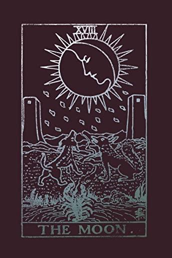 The Moon: Tarot Card Notebook Raisin Black 175-Page College-Rule Journal