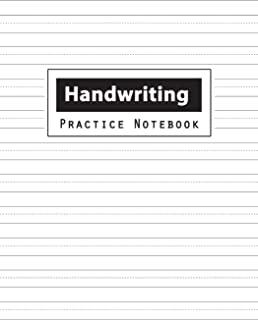 Handwriting Practice Notebook: Penmanship Practice Paper Notebook Writing Letters & Words with Dashed Center Line, Handwriting Hooked Learn, Handwrit