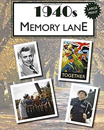 1940s Memory Lane: Large print book for dementia patients