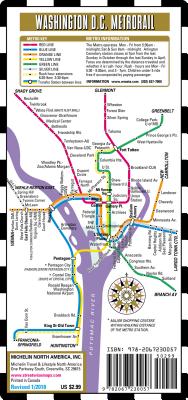 Streetwise Washington DC Metro Map - Laminated Metro Map of Washington, DC