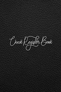 Check Register Book Journal: Check and Debit Card Register 120 Pages Checking Account Ledger - Beautiful Gift Idea Checkbook Register - Black Leath
