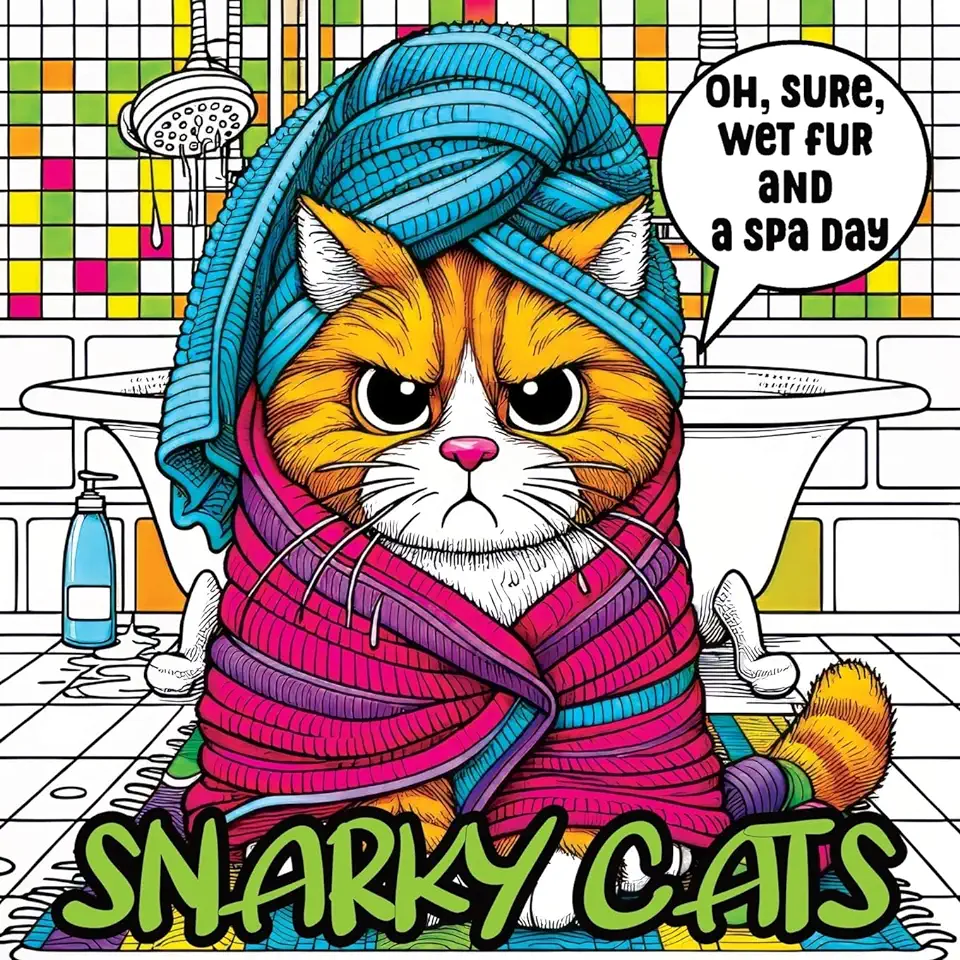 Cat Coloring Book for Adults: A Snarky and Sassy Collection for Cat Lovers Seeking Relaxation and Humor