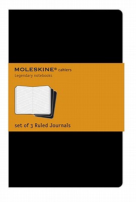 Moleskine Cahier Journal (Set of 3), Large, Ruled, Black, Soft Cover (5 X 8.25): Set of 3 Ruled Journals