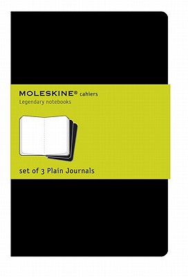 Moleskine Cahier Journal (Set of 3), Extra Large, Plain, Black, Soft Cover (7.5 X 10)