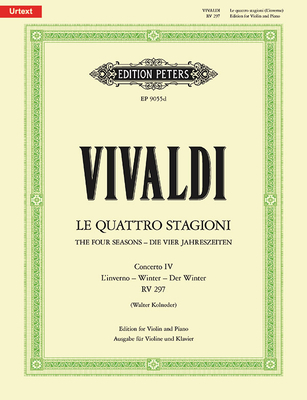 Violin Concerto in F Minor Op. 8 No. 4 Winter (Edition for Violin and Piano): For Violin, Strings and Continuo, from the 4 Seaons, Urtext