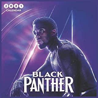 Black Panther 2021 Calendar: Black Panther Marvel Superhero 2021 Wall Calendar