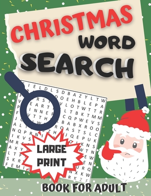 Christmas Word Search Book for Adult Large Print: Jumbo Challenging Brain Exercise Puzzles - Wordsearches Holiday Game - Word Find Activity Games - No