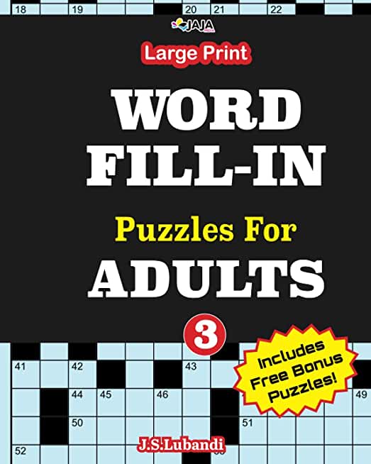 Large Print WORD FILL-IN Puzzles For ADULTS; Vol.3