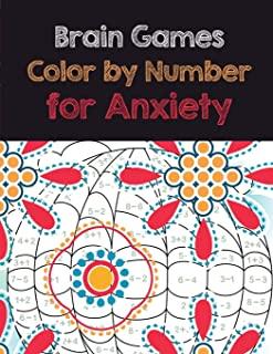 Brain Games Color by Number for Anxiety: Adult Coloring Book by Number for Anxiety Relief, Scripture Coloring Book for Adults & Teens Beginners, Books