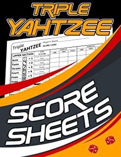 Triple Yahtzee Score Sheets: 120 Triple Yahtzee Score Pads, Triple Yahtzee Game, Triple Yatzee Score Pads, Yahtzee Deluxe Edition