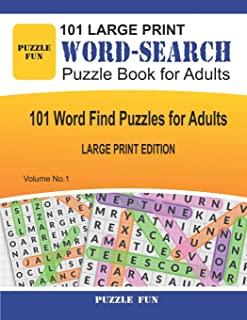 101 Large Print Word Search Puzzle Book For Adults - Large Print Edition: 101 Word Find Puzzles for Adults