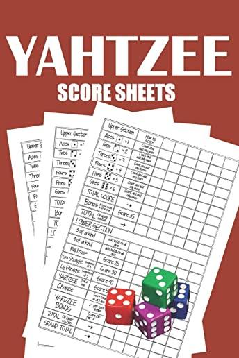 Yahtzee Score Pads: 120 Pages - Dice Board Game - YAHTZEE SCORE SHEETS - Yahtzee Score Cards - Yahtzee score book