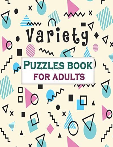 Variety Puzzles book for adults: Puzzle Activity Book for Adults, 140+ Large Print Mixed Puzzles - Word search, Sudoku, Cryptograms, Word Scramble