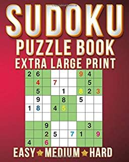 Small Suduko Puzzle Books For Adults: Sudoku Extra Large Print Size One Puzzle Per Page (8x10inch) of Easy, Medium Hard Brain Games Activity Puzzles P