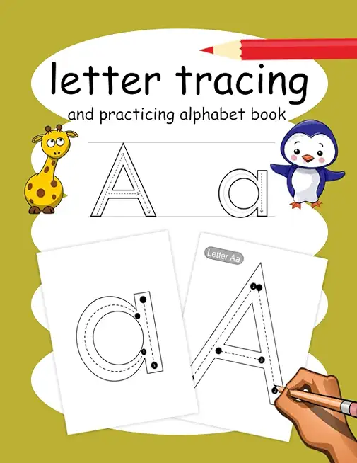 letter tracing and practicing alphabet book: Lots of fun with tracing letters form A to Z, starting from writing shapes, lines. Book of learning to wr