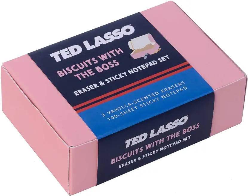 Ted Lasso: Biscuits with the Boss Scented Eraser & Sticky Notepad Set