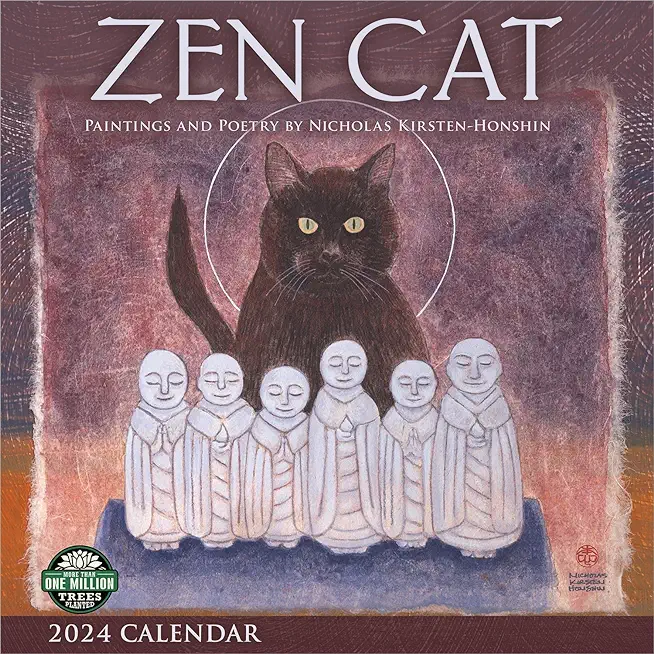 Zen Cat 2024 Wall Calendar: Meditational Art by Nicholas Kirsten-Honshin